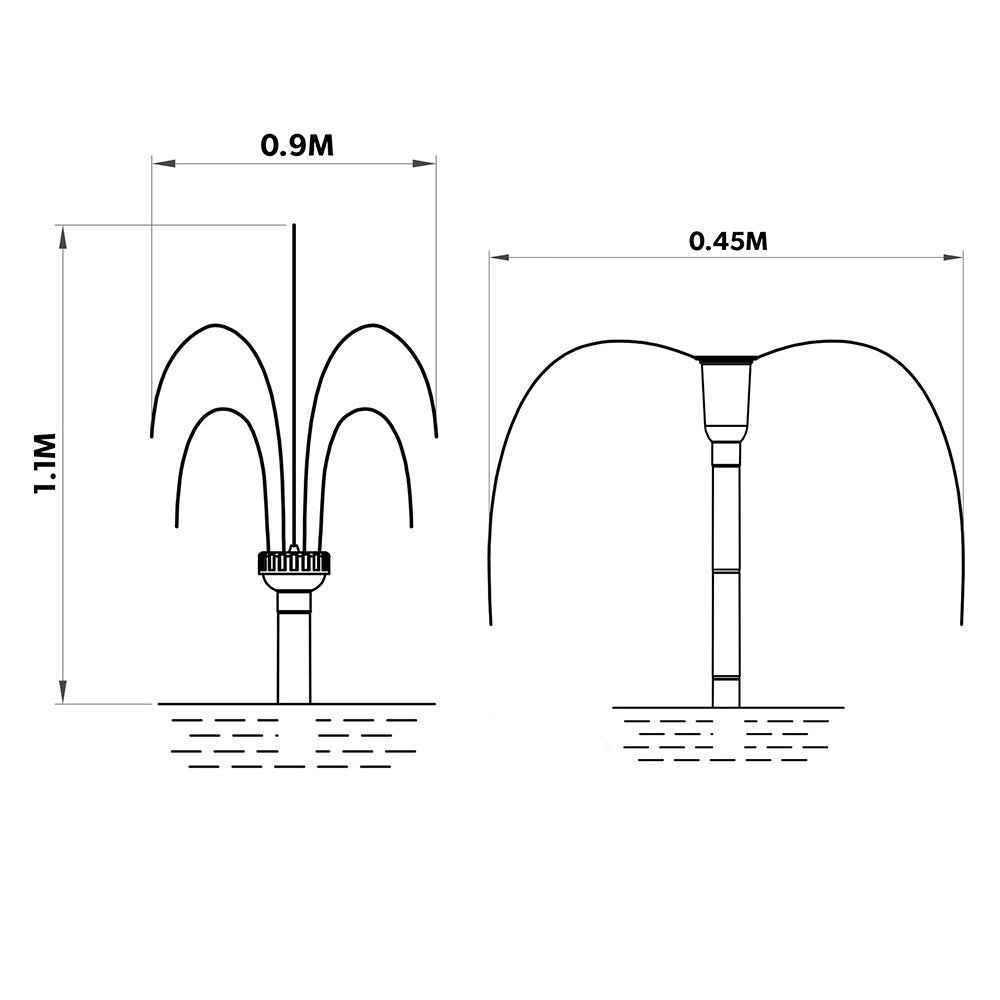 PROTEGE 20W Solar Fountain Pump Garden Water Pool Pond Kit with Eco Filter Box 5