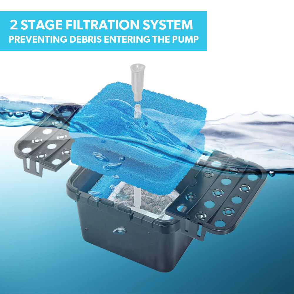 PROTEGE 20W Solar Fountain Pump Garden Water Pool Pond Kit with Eco Filter Box 9