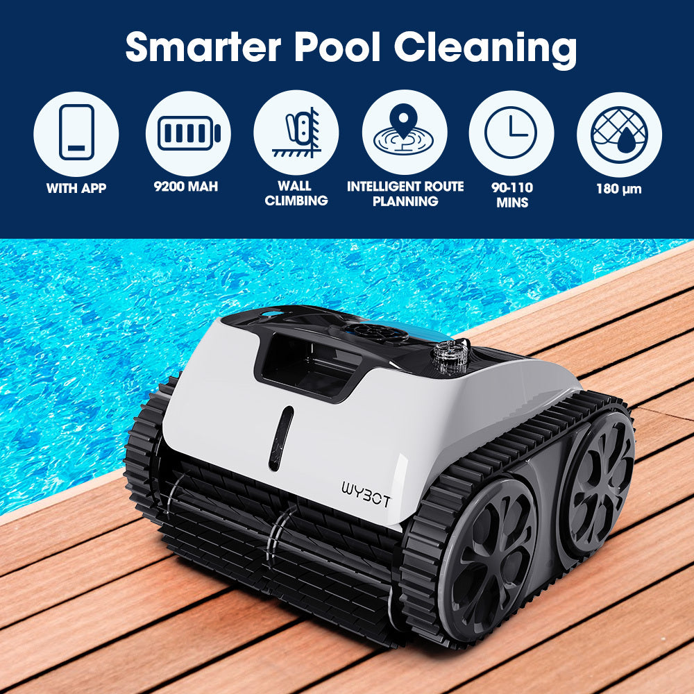 WYBOT Osprey 700 Pro Cordless Robotic Pool Cleaner, Automatic Wall Climbing Vacuum with Strong Suction, Intelligent Path Planning, 90 Min Runtime, Quick Charge, Ideal for Above/In-ground Pools 3