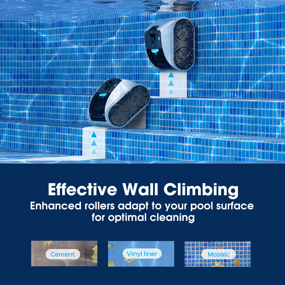 WYBOT Osprey 700 Pro Cordless Robotic Pool Cleaner, Automatic Wall Climbing Vacuum with Strong Suction, Intelligent Path Planning, 90 Min Runtime, Quick Charge, Ideal for Above/In-ground Pools 4