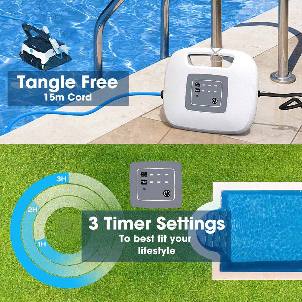 WYBOT Grampus 800 Robotic Pool Cleaner, Automatic Vacuum with Quick Clean, Wall Climbing Capability, Powerful Triple Motors, Large Filter Baskets, Ideal for Large In-Ground Pools 7