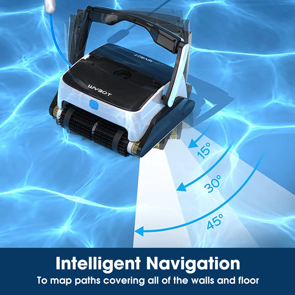 WYBOT Grampus 800 Robotic Pool Cleaner, Automatic Vacuum with Quick Clean, Wall Climbing Capability, Powerful Triple Motors, Large Filter Baskets, Ideal for Large In-Ground Pools 8
