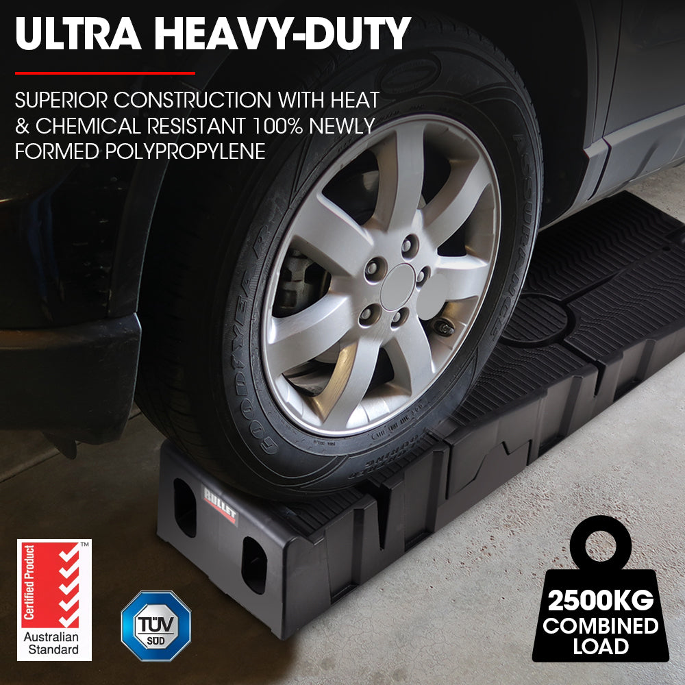 BULLET 2 x 2.5T Heavy Duty Car Service Ramps Auto Vehicle Trailer 4WD 3