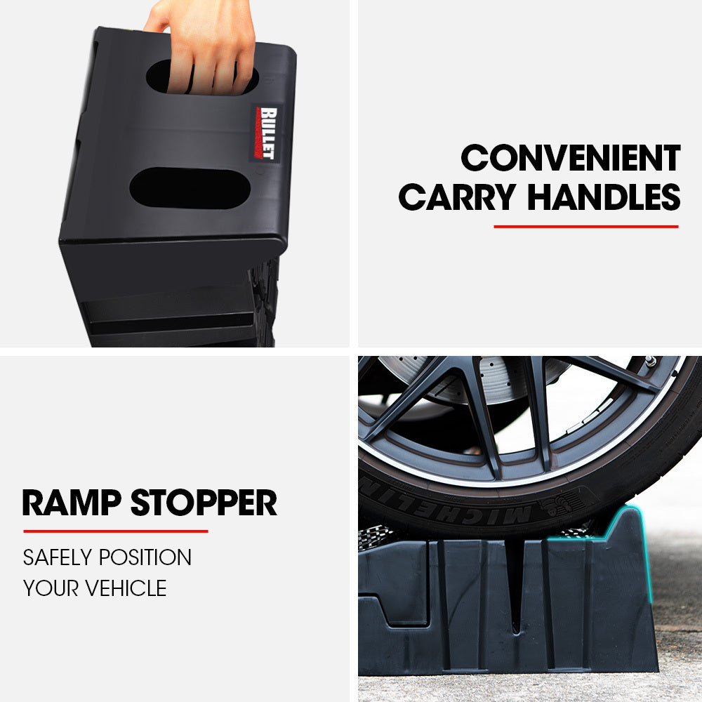 BULLET 2 x 2.5T Heavy Duty Car Service Ramps Auto Vehicle Trailer 4WD 8