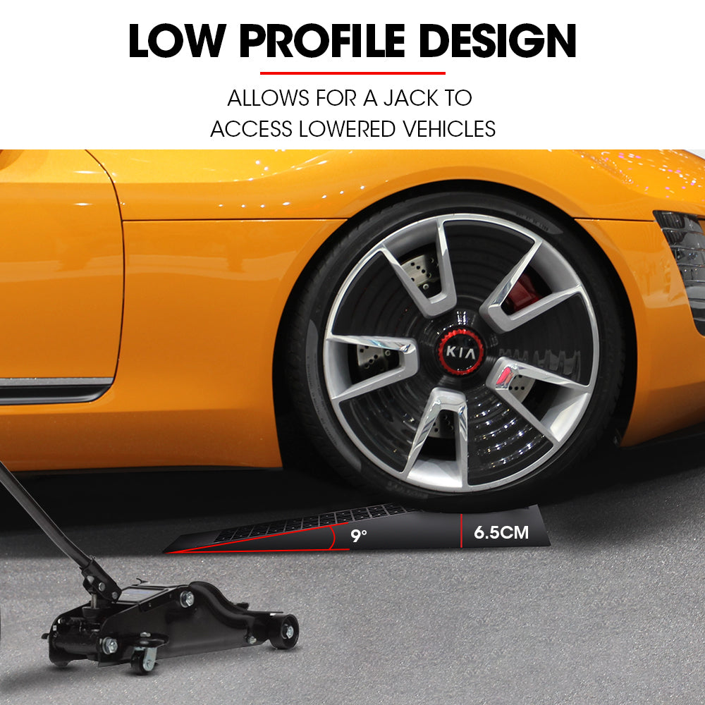BULLET 2 x 3T Heavy-Duty Low Profile Car Service Ramps 5