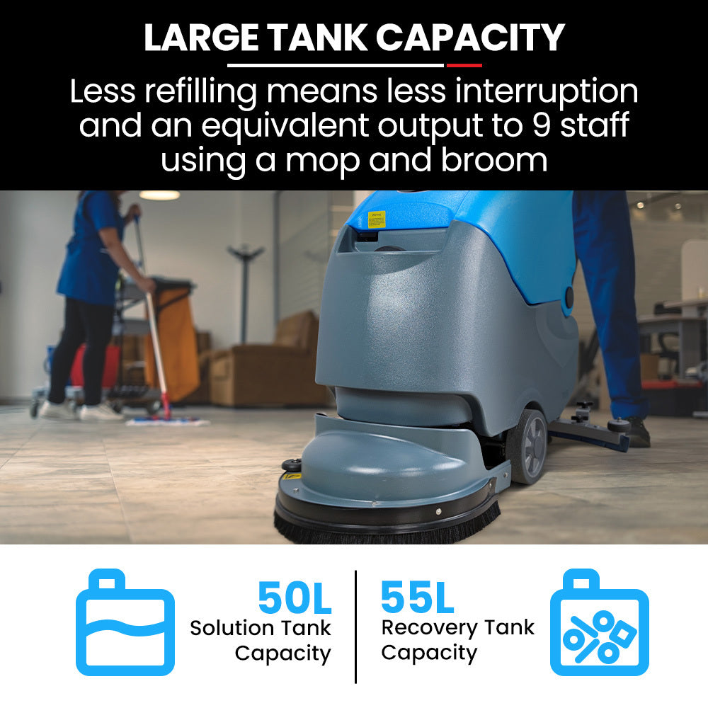 Auch FSH18 Floor Scrubber & Dryer, 490mm, Battery Powered, Walk Behind, Multi-purpose Commercial Grade Machine 3