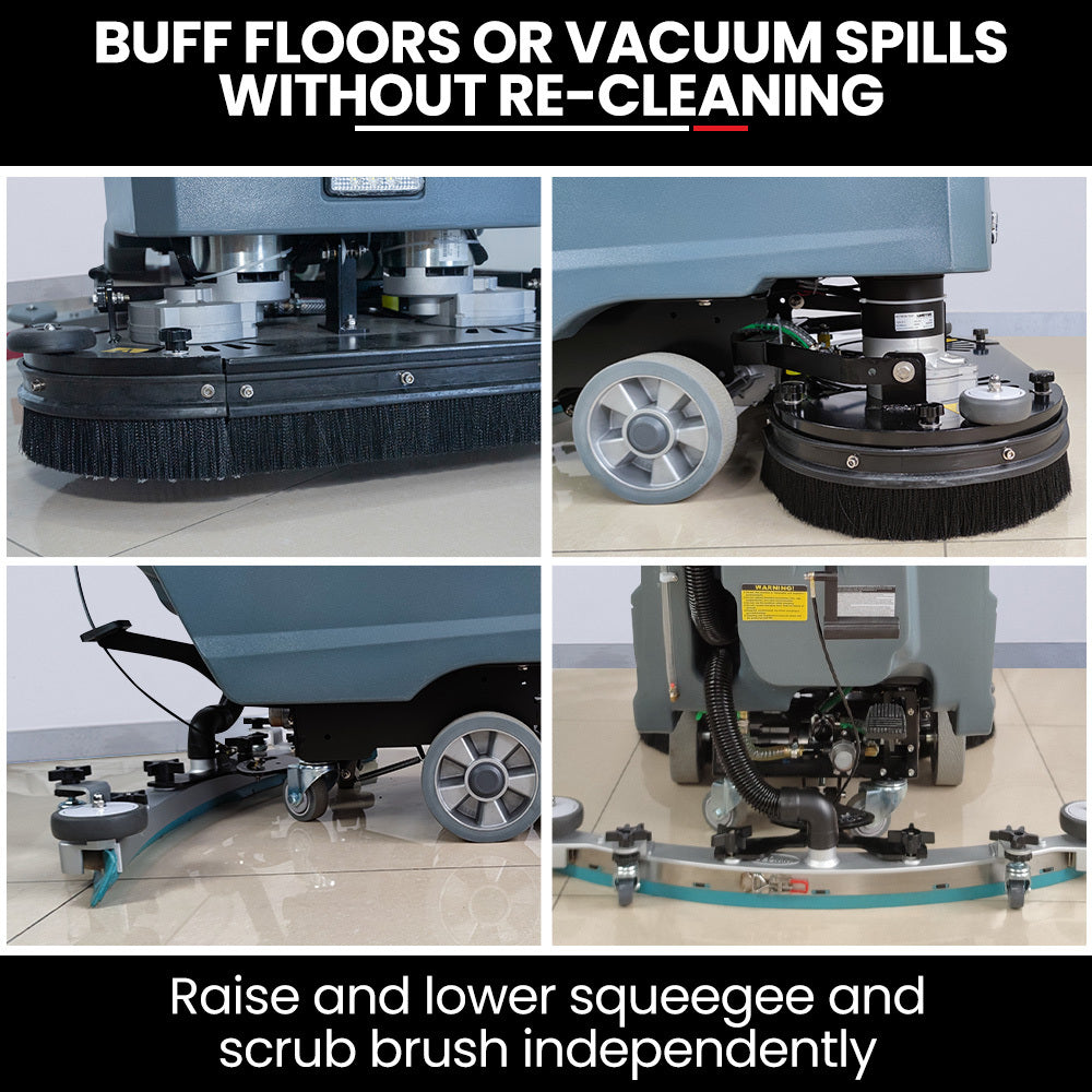 Auch FSP26 Self-Propelled Floor Scrubber & Dryer, 720mm, Battery Powered, Walk Behind, Multi-purpose Commercial Grade Machine 6