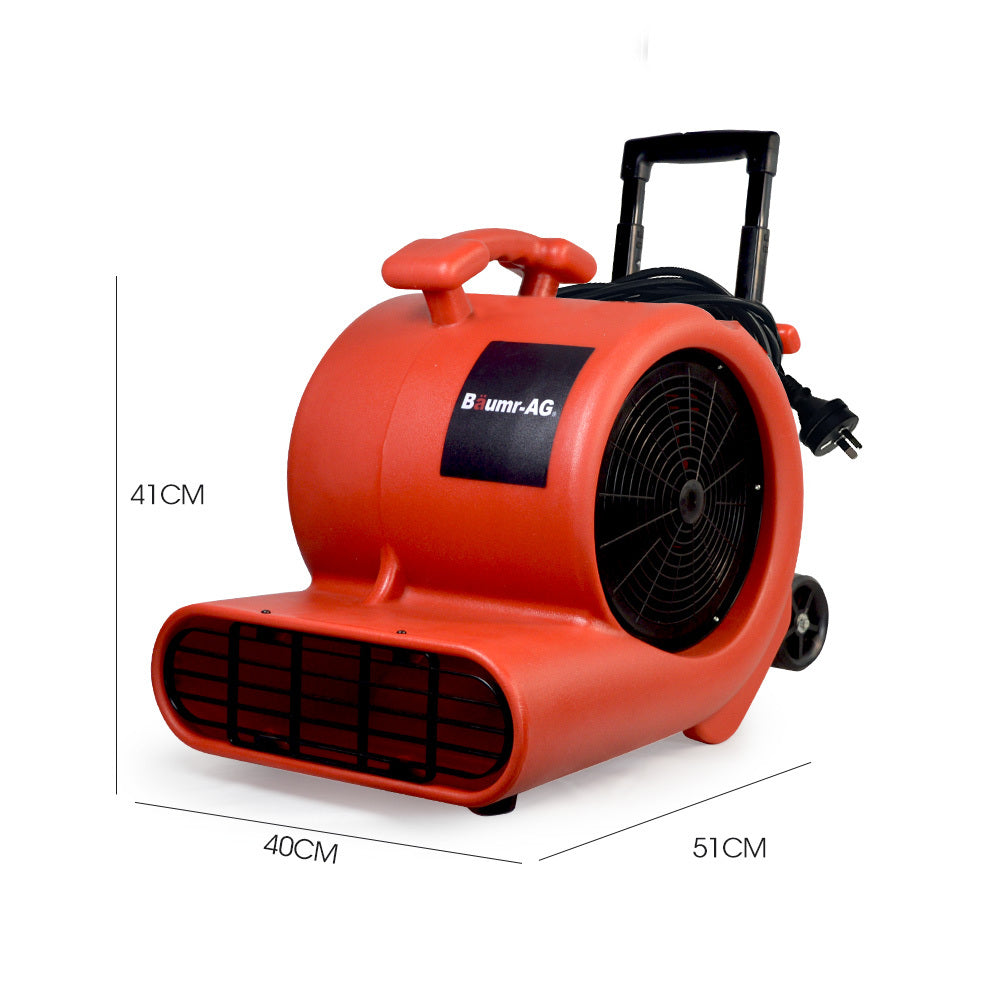 Baumr-AG 3-Speed Carpet Dryer Air Mover Blower Fan, 1400CFM, Sealed Copper Motor, Poly Housing, Telesscopic Handle and Wheels 6