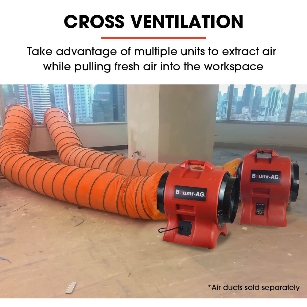 Baumr-AG 300mm (12 inch) Portable Air Blower Mover Axial Ventilation Extraction Fan 3
