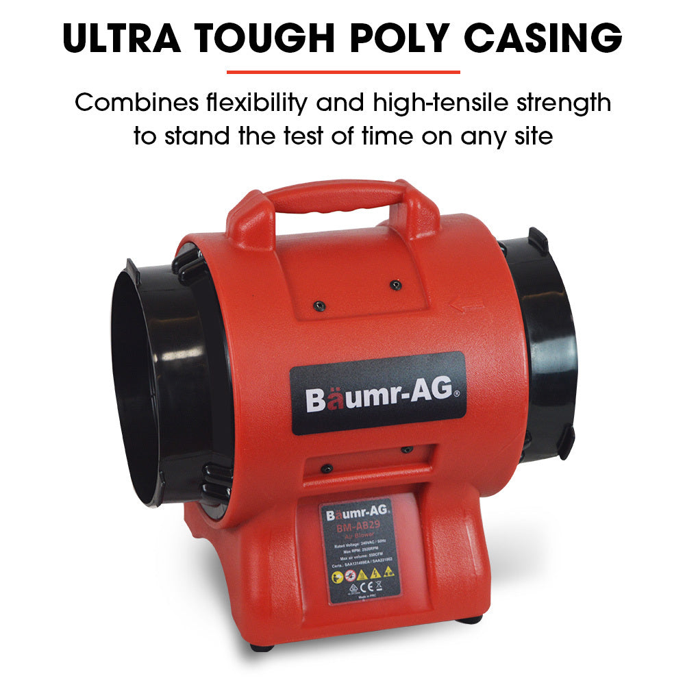 Baumr-AG 300mm (12 inch) Portable Air Blower Mover Axial Ventilation Extraction Fan 5