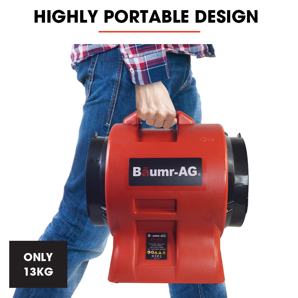 Baumr-AG 300mm (12 inch) Portable Air Blower Mover Axial Ventilation Extraction Fan 7