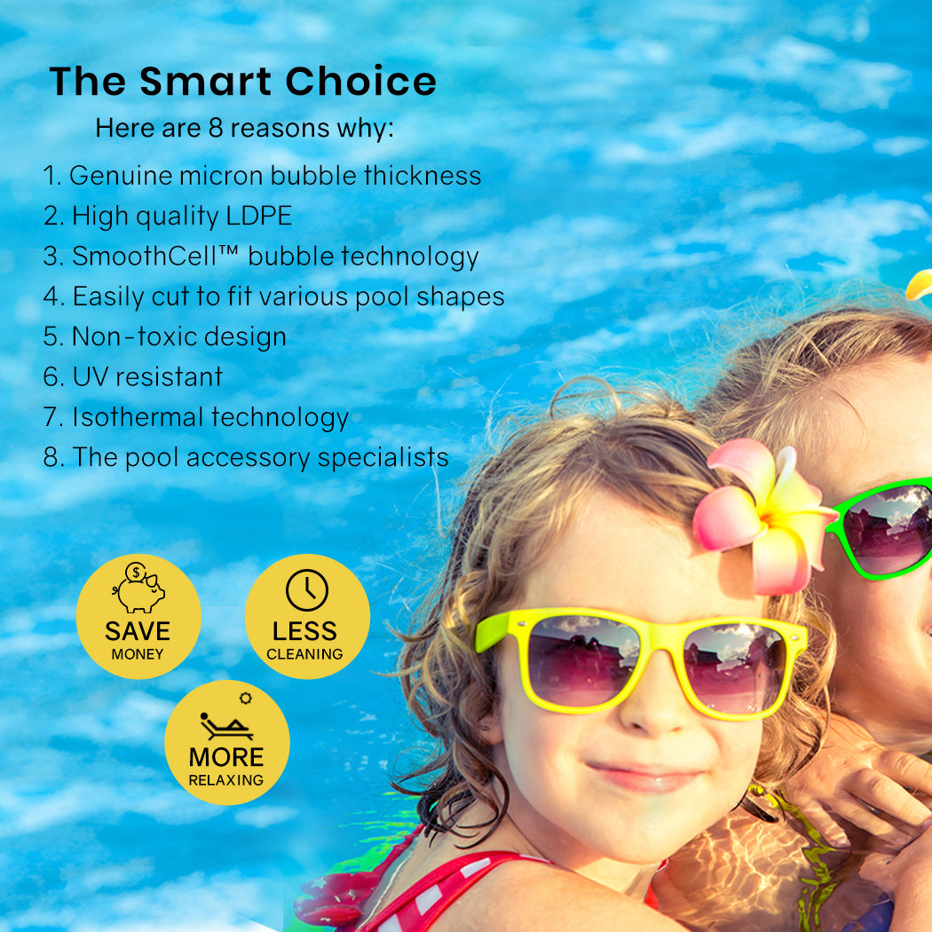 AURELAQUA Pool Roller Cover and 9.5x4m Solar Blanket 500 Micron, Blue 7