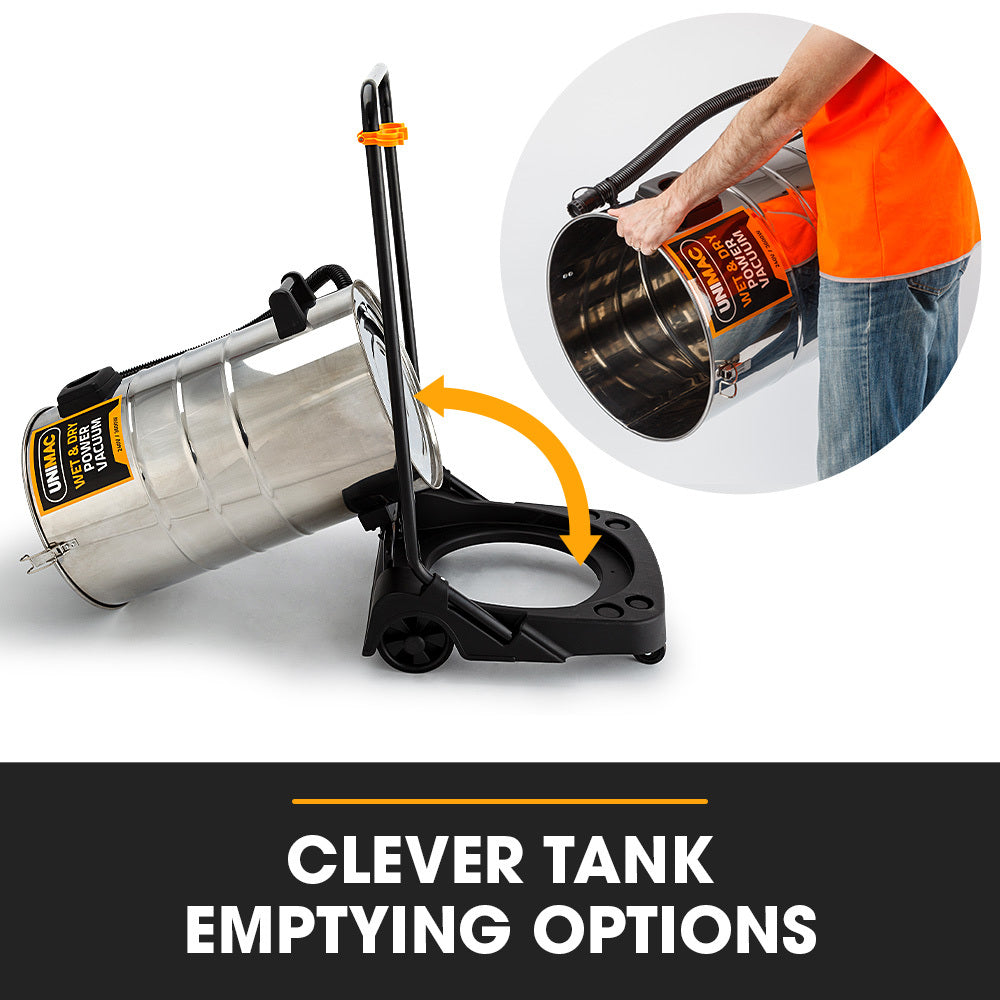 UNIMAC 100L 2400W Wet and Dry Vacuum Cleaner, Heavy-Duty Dual Copper Motors, Accessory Set, for Workshop Car Carpet 8
