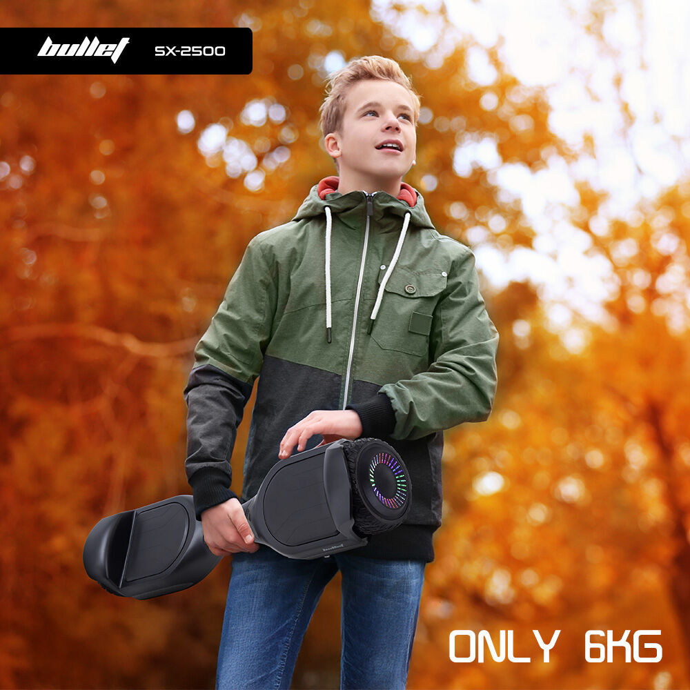 BULLET SX-2500 Hoverboard Scooter, 500W Brushless, UL Certified, AU Compliant, 6.5-inch Off-Road Style Tyres, Superior Self Balancing System, LED Lights, Black 11