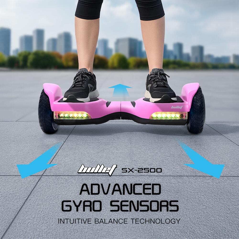 BULLET SX-2500 Hoverboard Scooter, 500W Brushless, UL Certified, AU Compliant, 6.5-inch Off-Road Style Tyres, Superior Self Balancing System, LED Lights, Pink 4