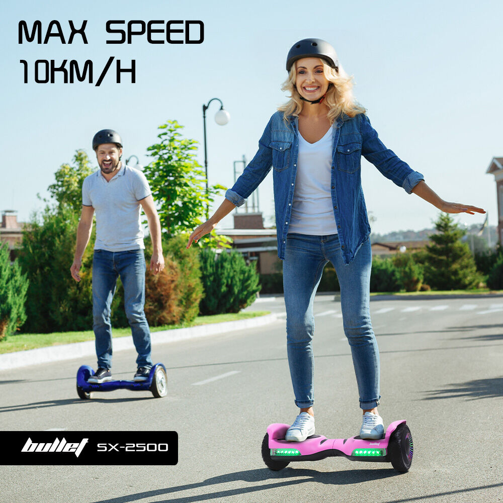 BULLET SX-2500 Hoverboard Scooter, 500W Brushless, UL Certified, AU Compliant, 6.5-inch Off-Road Style Tyres, Superior Self Balancing System, LED Lights, Pink 13