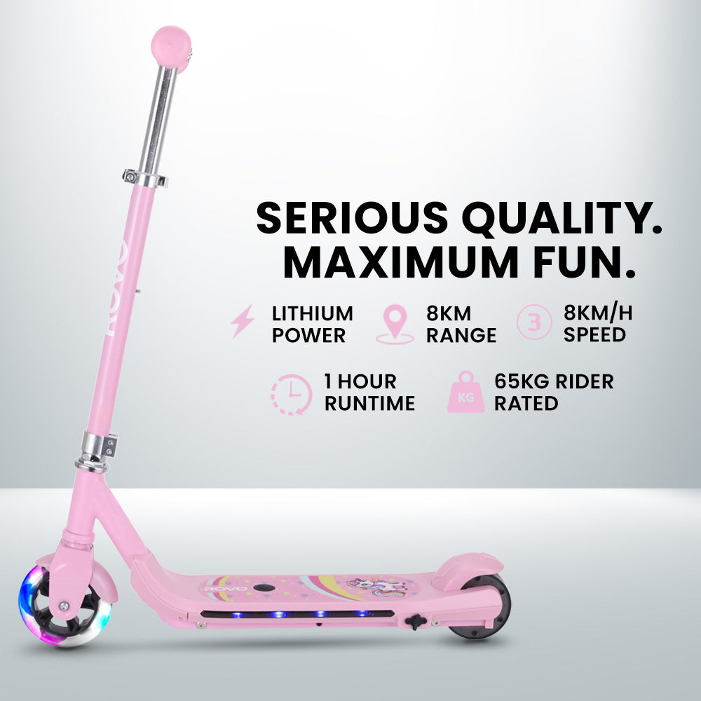 ROVO KIDS WhizKid Electric Scooter, Ages 5-11, Adjustable Height, Lithium Battery, Brushless Motor, Pink 3