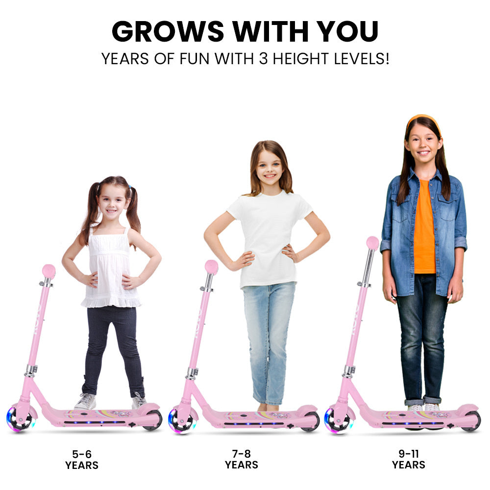 ROVO KIDS WhizKid Electric Scooter, Ages 5-11, Adjustable Height, Lithium Battery, Brushless Motor, Pink 4