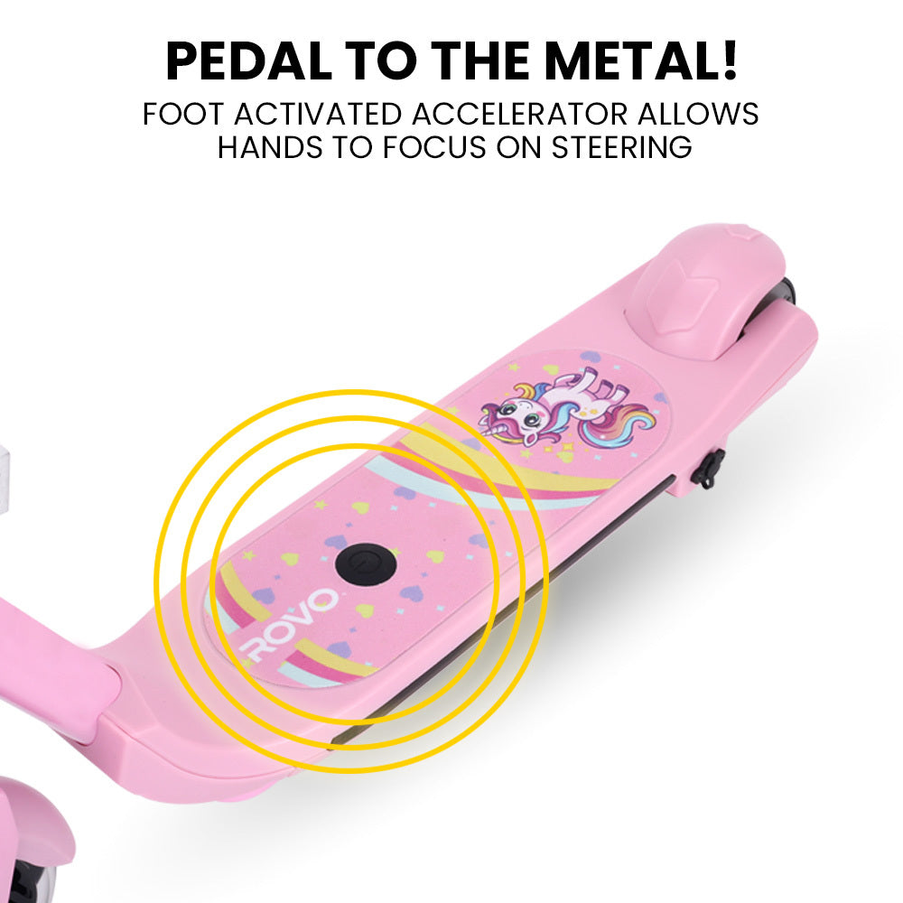 ROVO KIDS WhizKid Electric Scooter, Ages 5-11, Adjustable Height, Lithium Battery, Brushless Motor, Pink 5