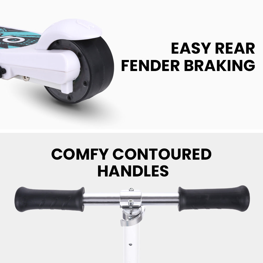 ROVO KIDS WhizKid Electric Scooter, Ages 5-11, Adjustable Height, Lithium Battery, Brushless Motor, White 9