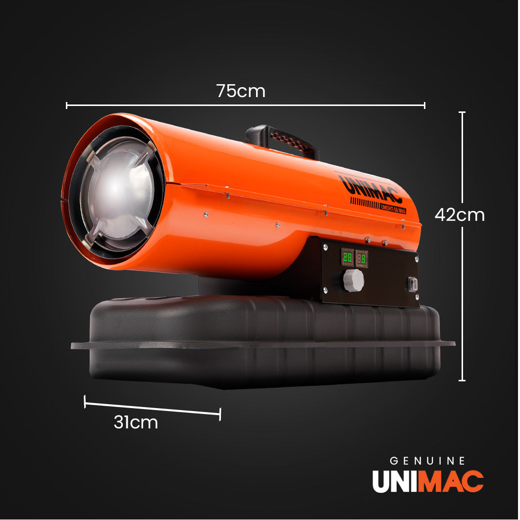 UNIMAC 20KW Portable Industrial Diesel Direct Forced Air Space Heater 6