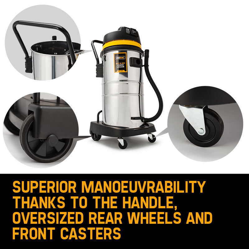 UNIMAC 60L Wet and Dry Vacuum Cleaner Bagless Industrial Grade Drywall Vac 6