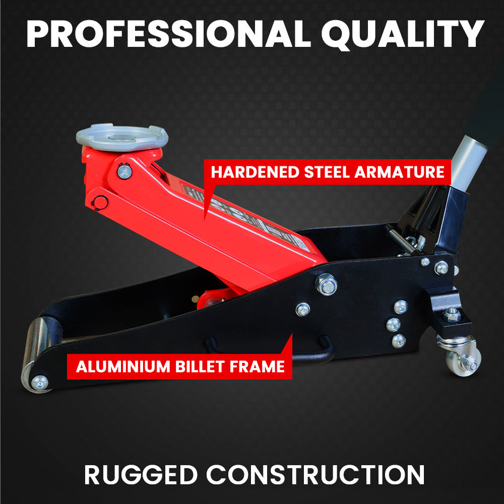 T-REX 1200KG Hydraulic Trolley Floor Jack, Low Profile, Dual Pump, Quick Release Handle, for Jacking Car 5