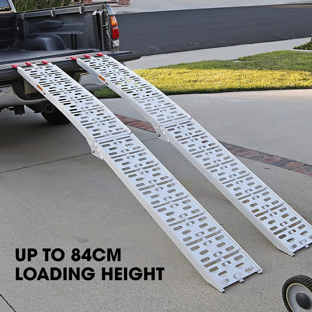 BULLET 2.3m Aluminium Loading Ramps, 680kg Rated, for Trailer ATV Quad Bike Buggy, 2 Pieces 4