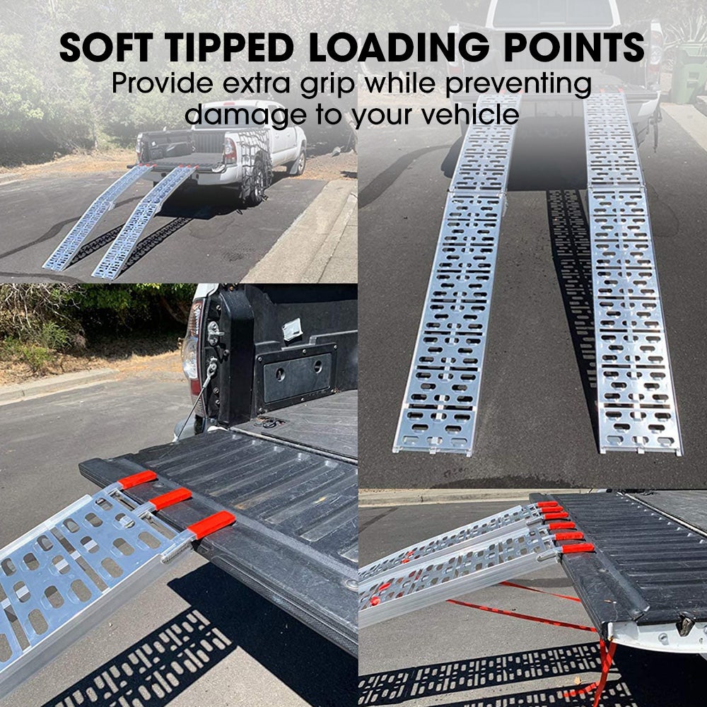 BULLET 2.3m Aluminium Loading Ramps, 680kg Rated, for Trailer ATV Quad Bike Buggy, 2 Pieces 7