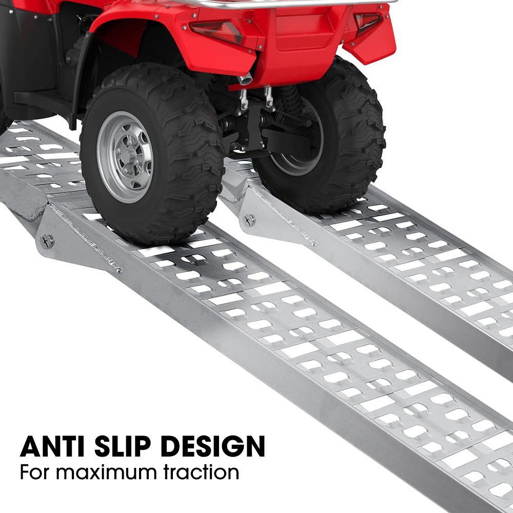BULLET 2.3m Aluminium Loading Ramps, 680kg Rated, for Trailer ATV Quad Bike Buggy, 2 Pieces 8