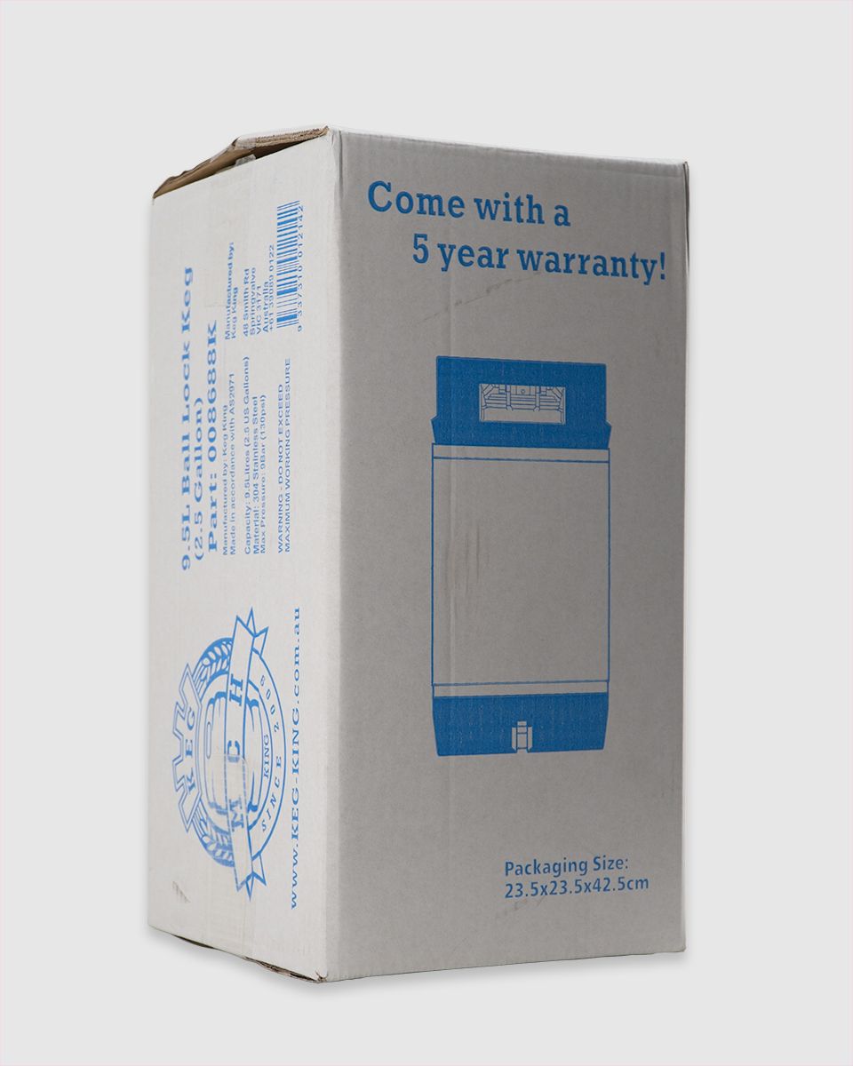 Keg King - Limited Edition True Blue 9.5L Ball Lock Cornelius "corny" keg 5
