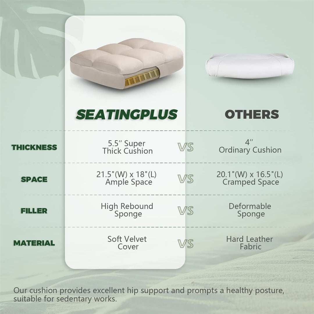 Soft Velvet Home Ergonomic Swivel Adjustable Tilt Angle and Flip-up Arms Office Chair 8