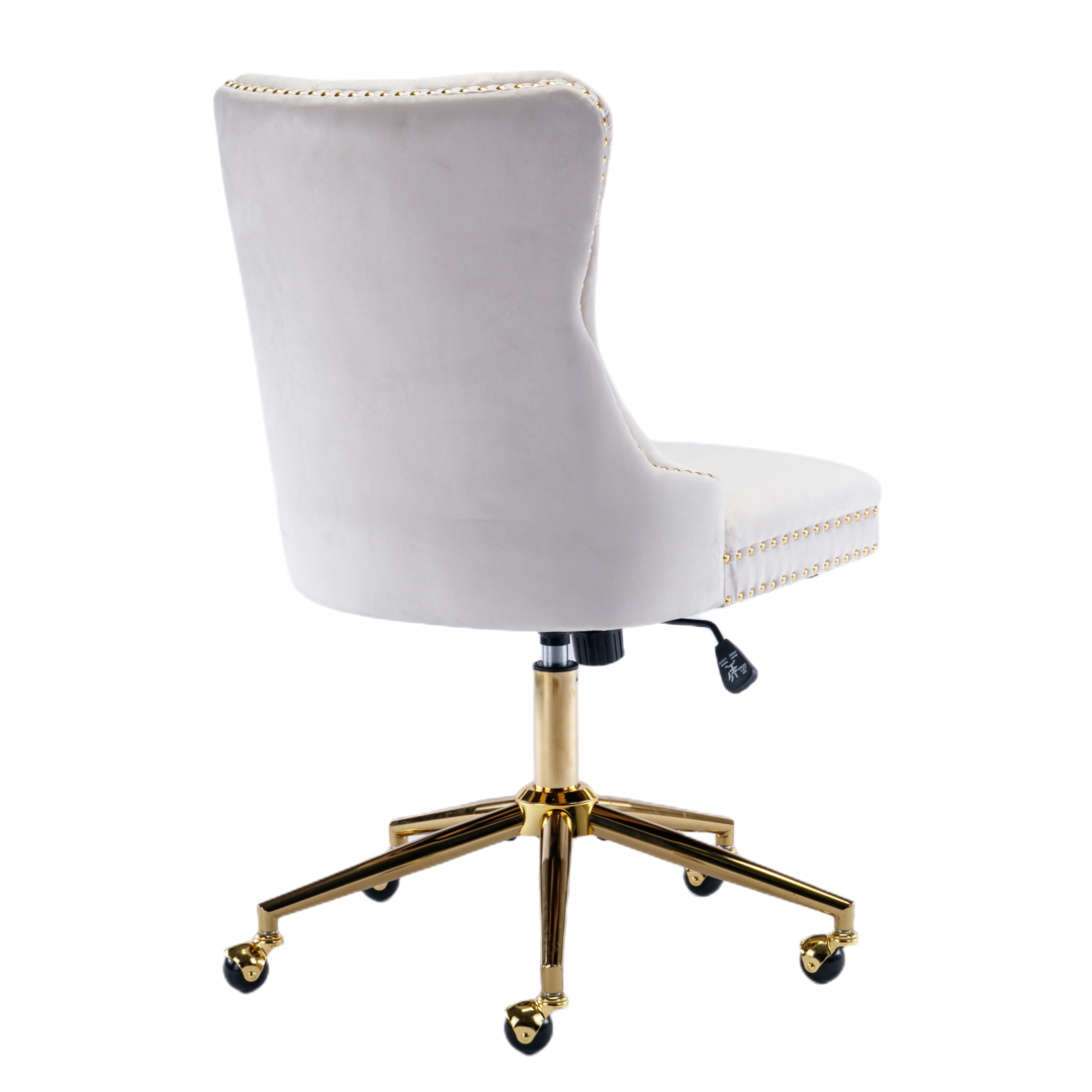 Velvet Home Office Chair- Beige 3