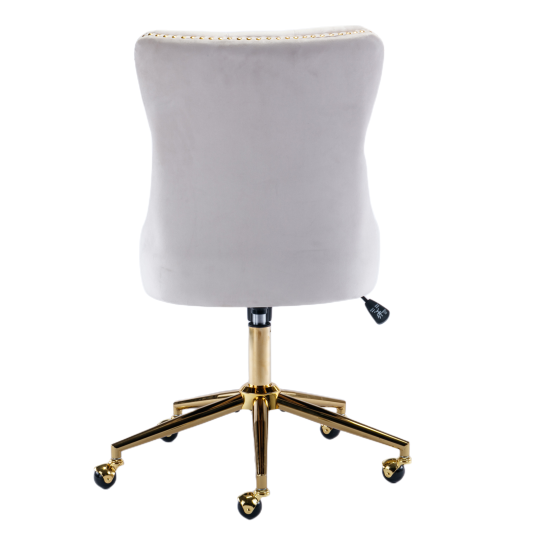 Velvet Home Office Chair- Beige 4