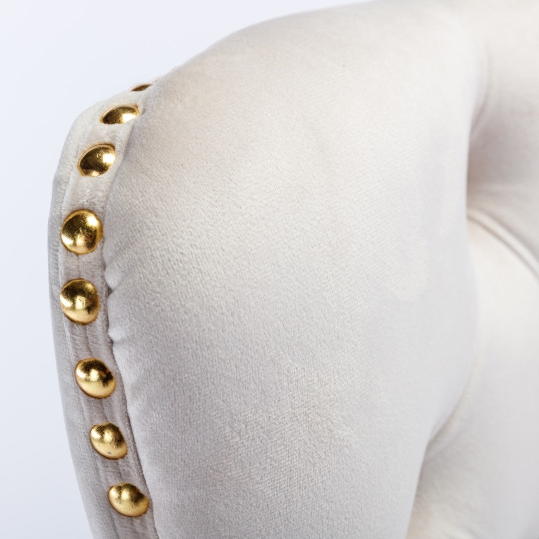 Velvet Home Office Chair- Beige 12