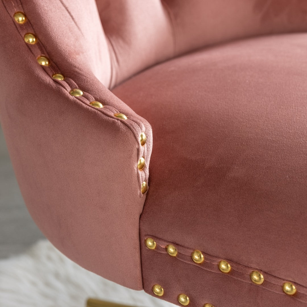 Velvet Home Office Chair- Pink 9