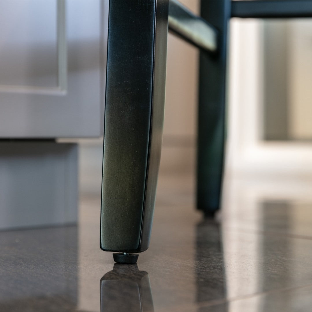 4x Velvet Upholstered Button Tufted Bar Stools with Wood Legs and Studs-Beige 15