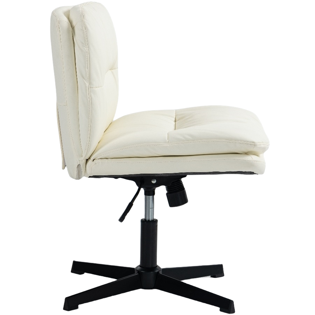 Faux Leather Home Office Chair -Beige 6
