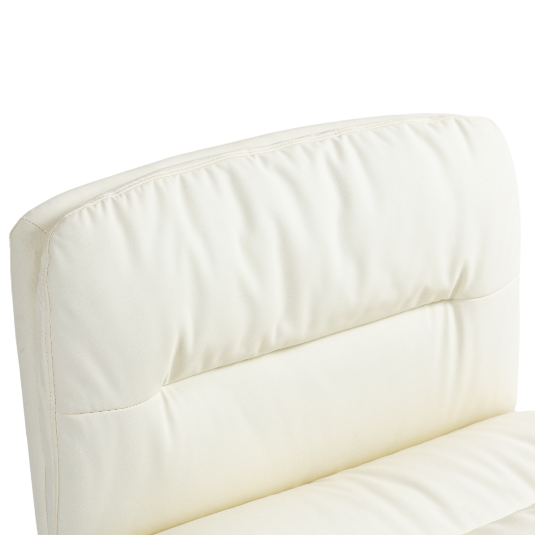 Faux Leather Home Office Chair -Beige 10