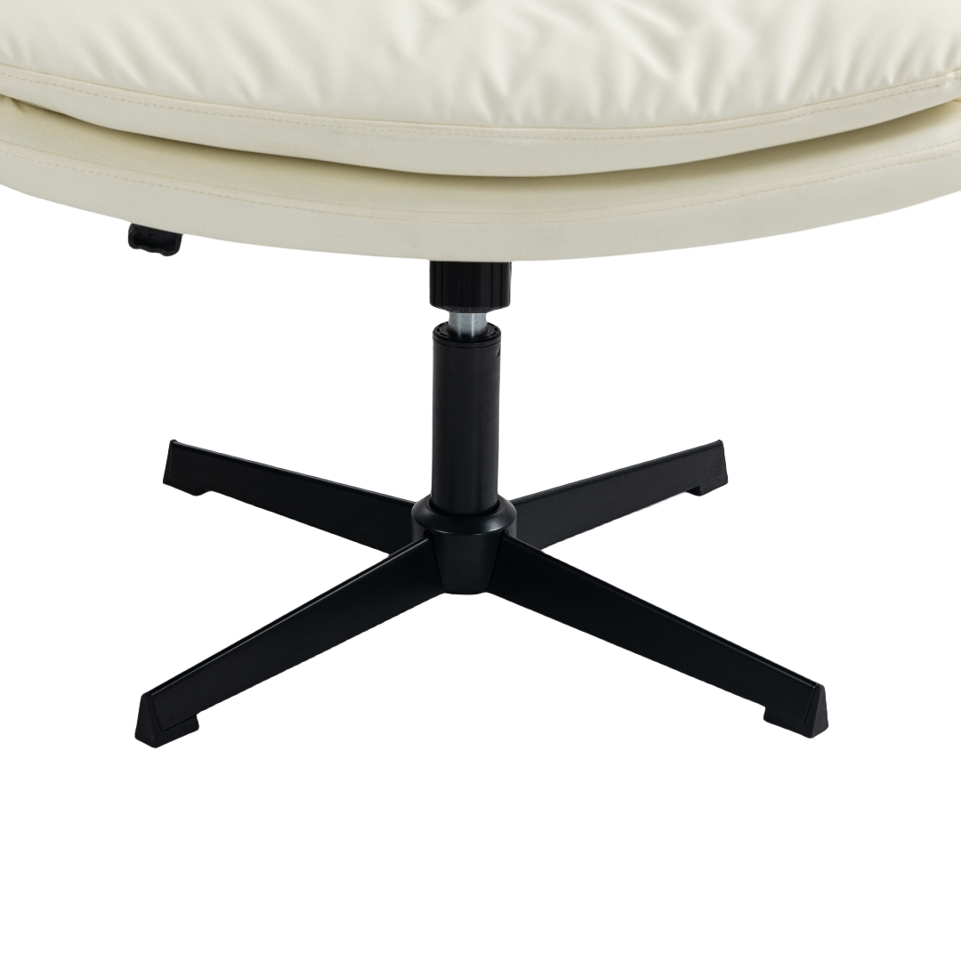 Faux Leather Home Office Chair -Beige 11