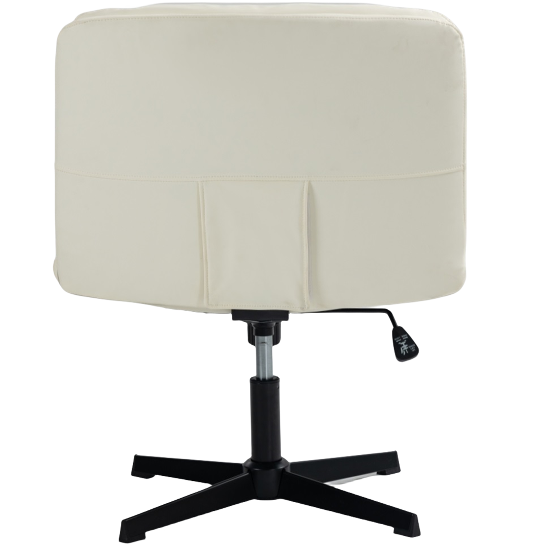 Faux Leather Home Office Chair -Beige 12