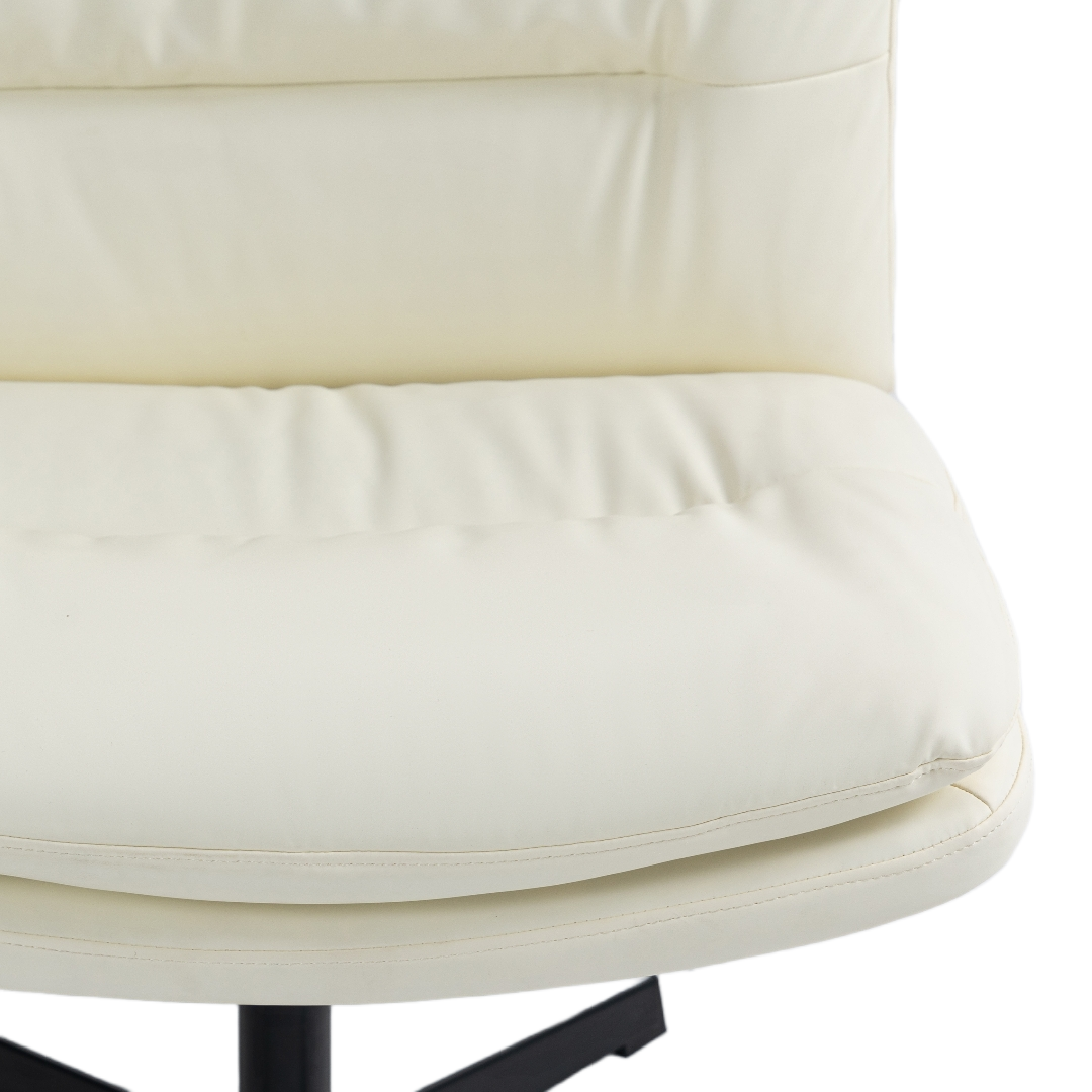 Faux Leather Home Office Chair -Beige 14