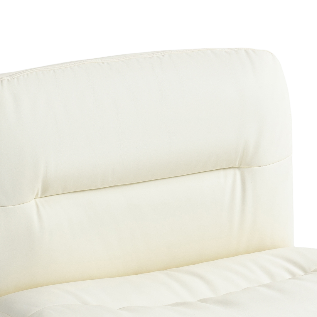 Faux Leather Home Office Chair -Beige 15