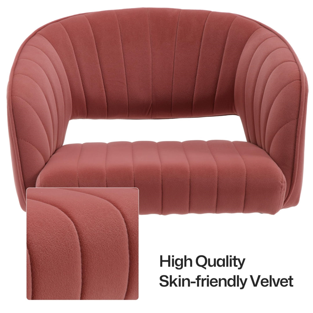 Velvet Home Office Chair- Rose 8