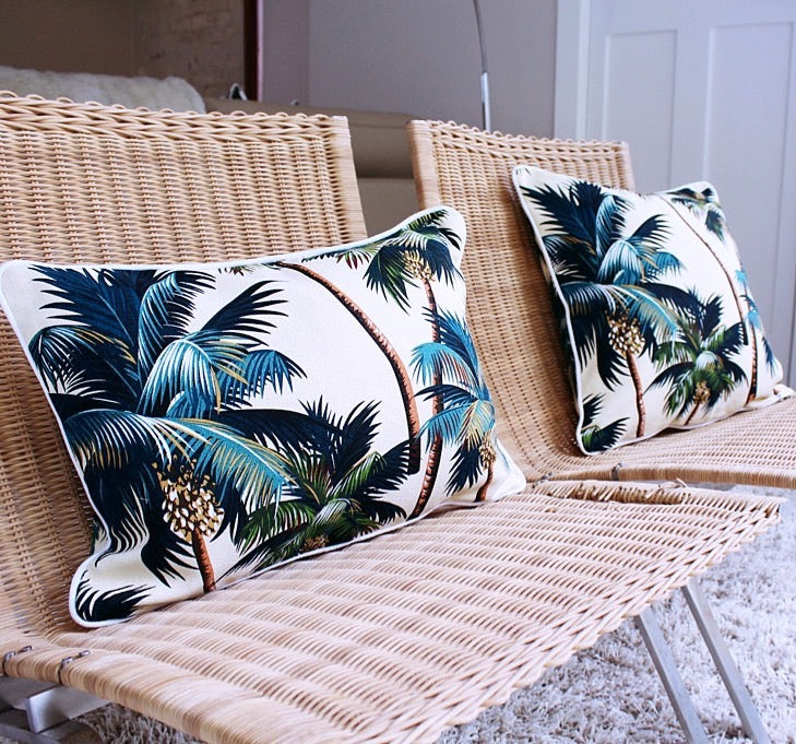 Cushion Cover-With Piping-Palm Trees Natural-35cm x 50cm 10