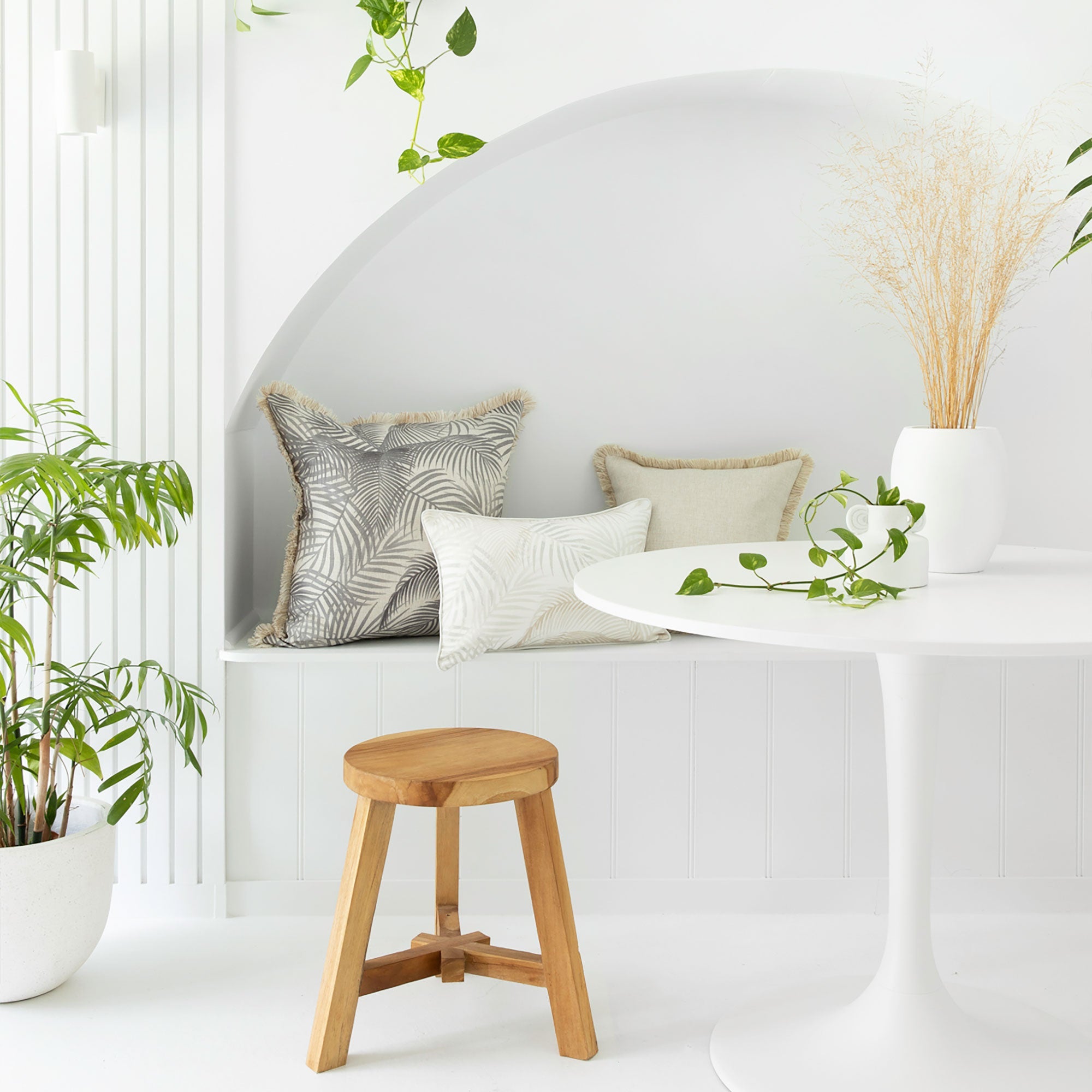 Cushion Cover-Coastal Fringe Natural-Seminyak Smoke-60cm x 60cm 3