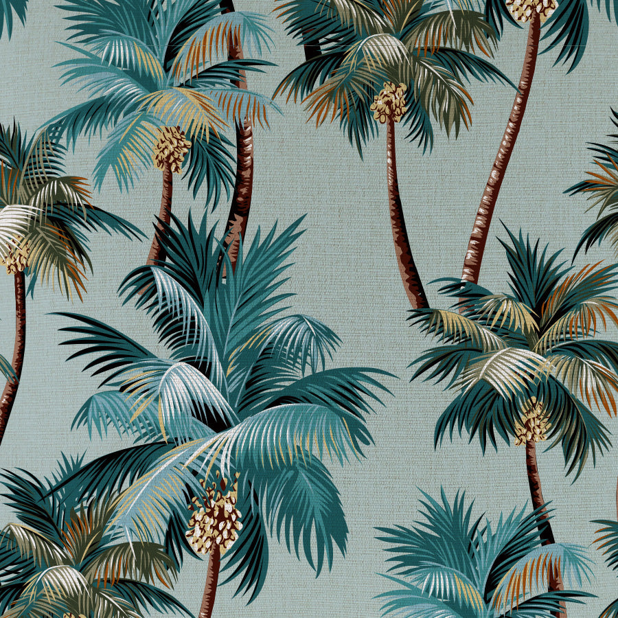 Cushion Cover-Coastal Fringe-Palm Trees Seafoam-45cm x 45cm 3