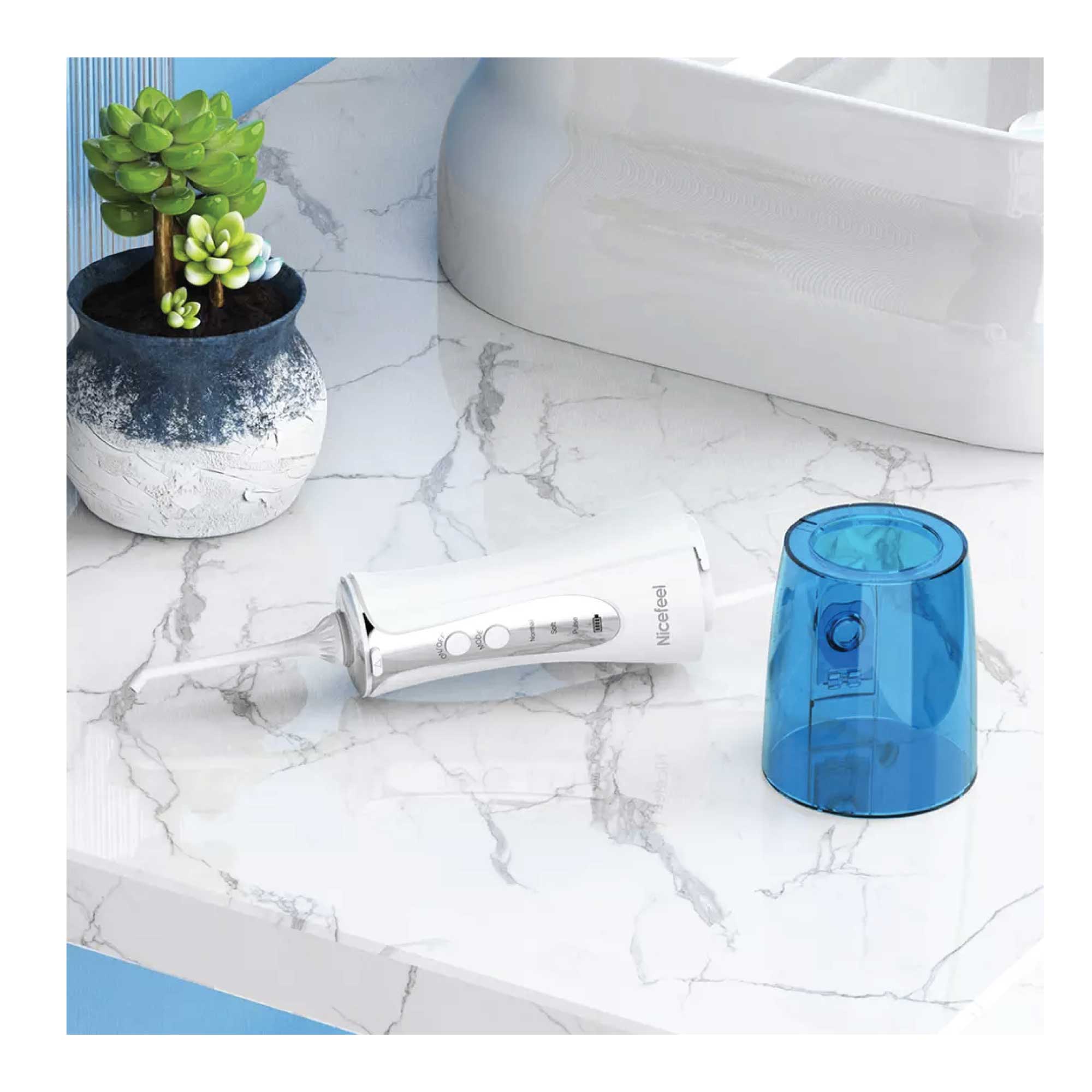 Portable Cordless Oral Teeth Irrigator 320ml - Dental Massage Flosser Rechargeable 4