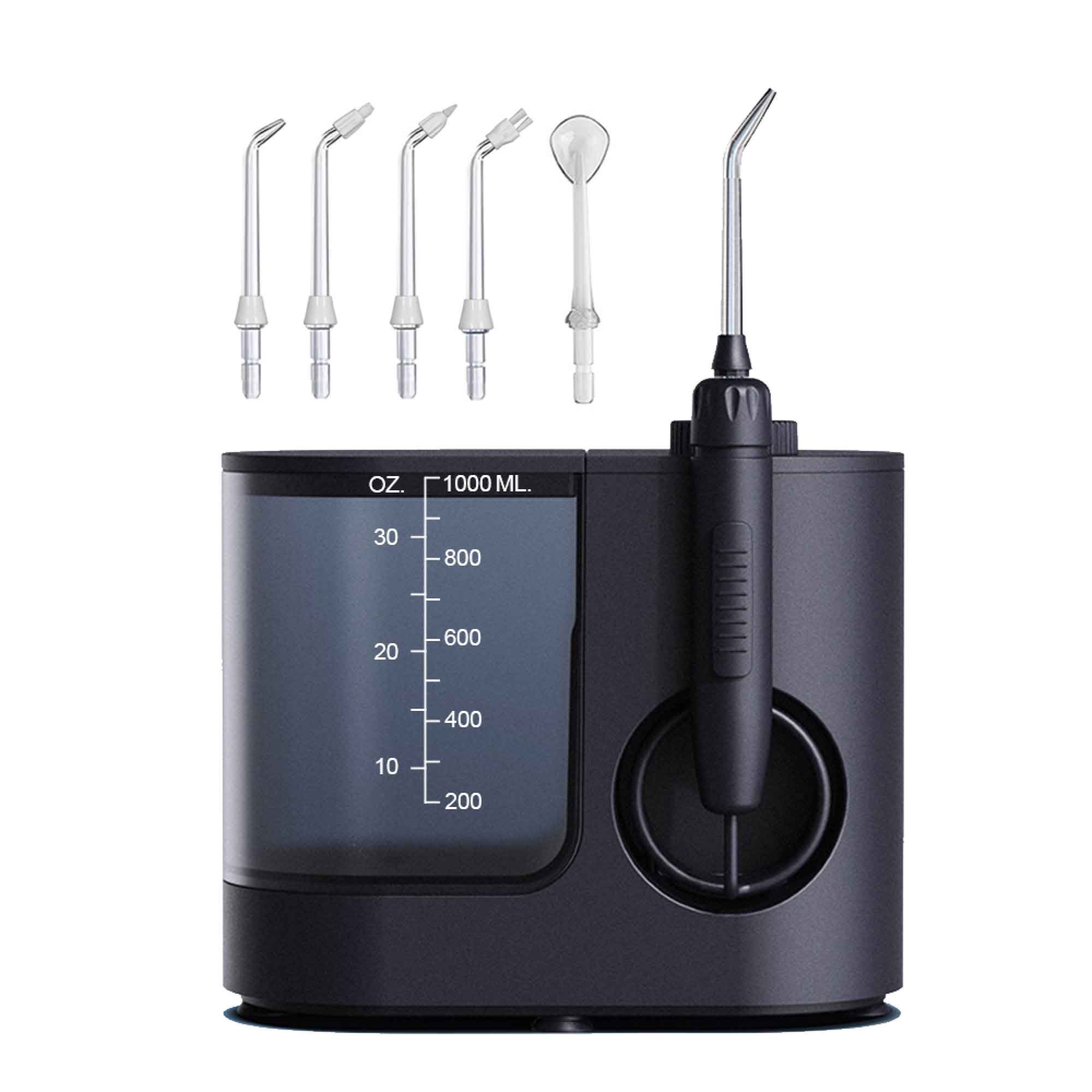 Water Jet Dental Flosser 1000ml Black - Electric Oral Pressure Irrigator 5