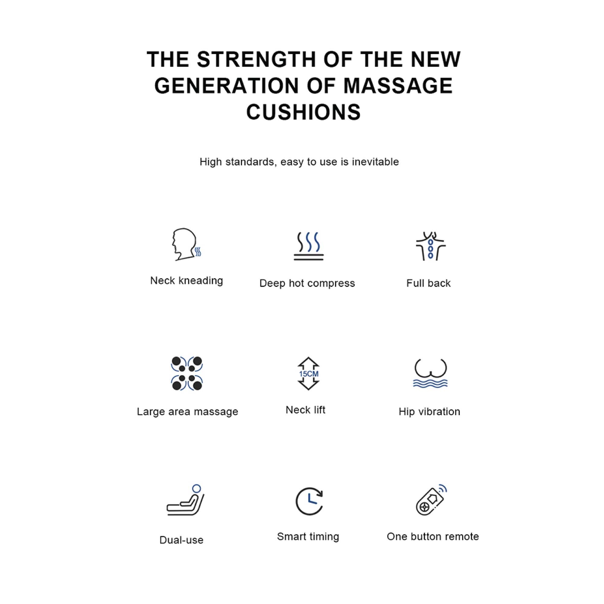 Massager Cushion - Chair Seat Kneading Shiatsu Heat Massage Portable Car 10